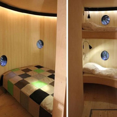 inside the Bird's Nest in Village of Harads, Sweden