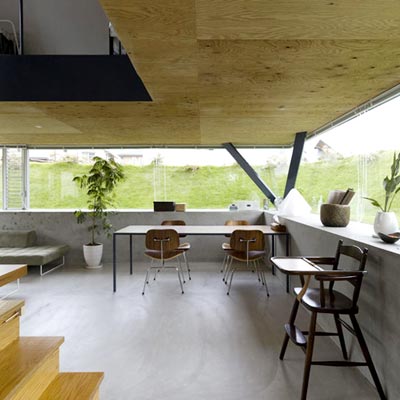 inside the Suppose Design Office in Saijo, Hiroshima, Japan