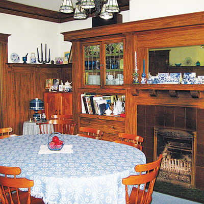 The Miller Pelaez family dining room before in the remodel
