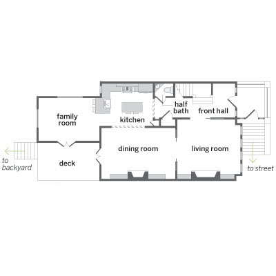 Floor plan for the first floor