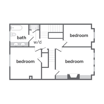 Floor plan for the second floor