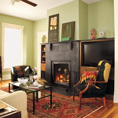 Folk victorian living room