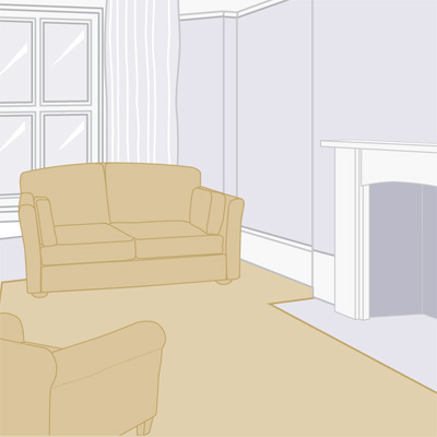 illustration of living room configuration