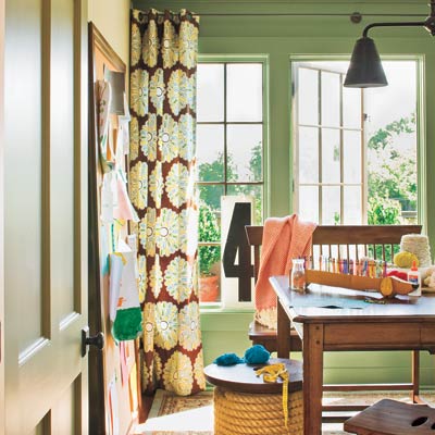 painted work room