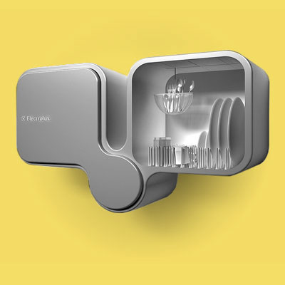 a wall-mounted dishwasher designed by Toma Brundzaite for Electrolux