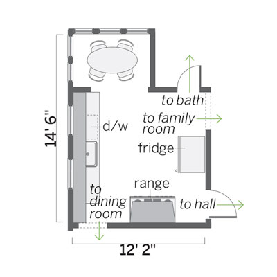 floorplan of this period look kitchen before remodel