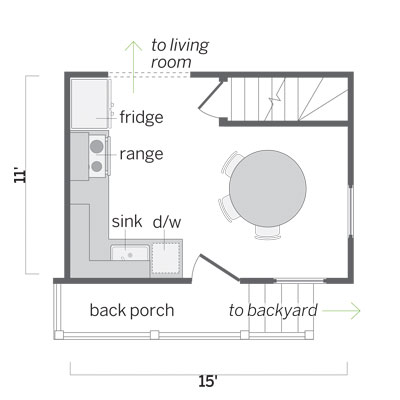 Nicolussi kitchen floor plan before the remodel