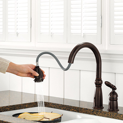 Faucet in remodeled kitchen