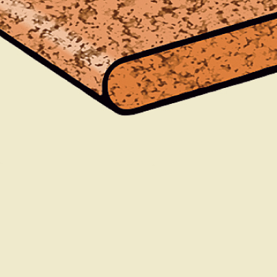 Illustration ok kitchen countertop edges