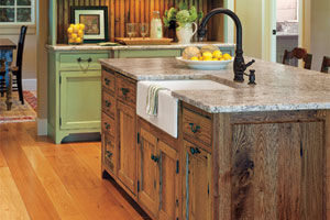 a kitchen island by Crown Point Cabinetry