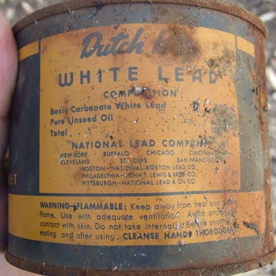 old can of lead paint