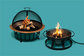 Two copper fire pits