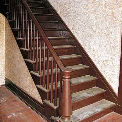 original millwork  in this jefferson indiana house that needs saving