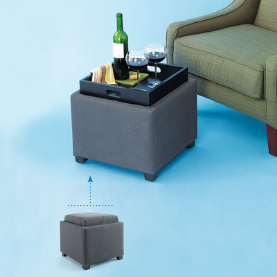 an ottoman that double as a tray-table