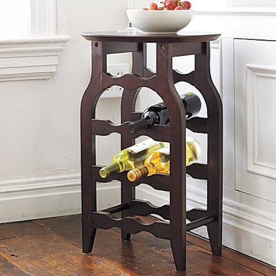 a wine-rack table