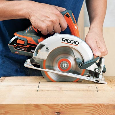 making a plunge cut with a circular saw