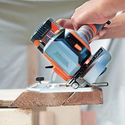 making a bevel cut with a circular saw