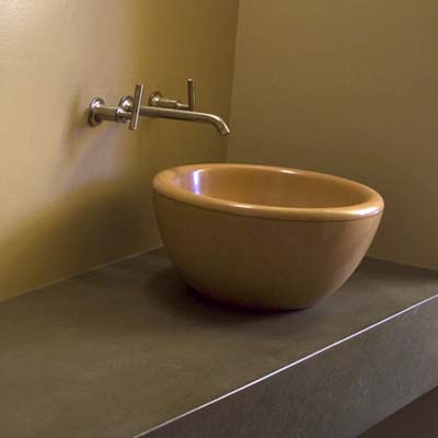 Concrete vessel sink from Sonoma Cast Stone