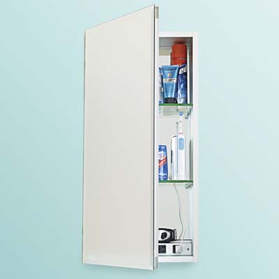 medicine cabinets for recharging gadgets and clearing away fog