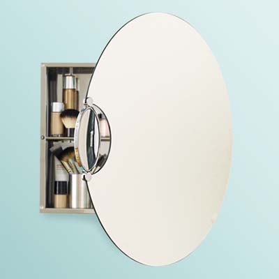 medicine cabinets with a built-in magnifying mirror