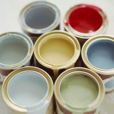 open paint cans 