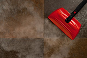 steam cleaner cleaning a floor