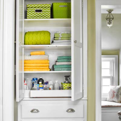 white hutch in colonial revival home