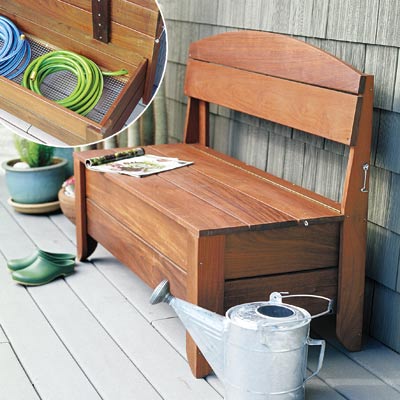 garden bench with storage