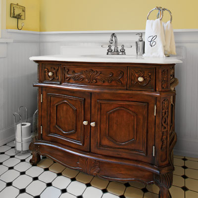 Stylish Bath Cabinet | 37 Easy Ways to Add Storage to Every Room | This