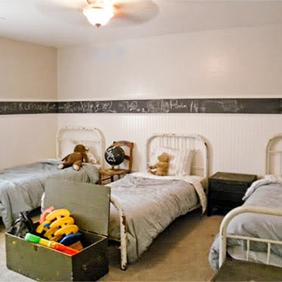 reader budget remodel kids' bedroom with bunk beds before