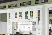built-in bar in kitchen for entertaining