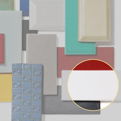 ceramic subway tile in white gloss