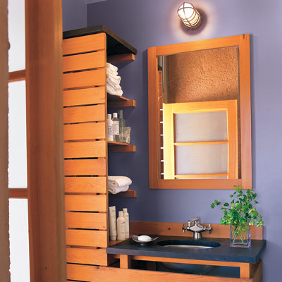 Bathroom with paneling 