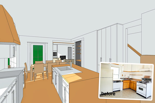 TOH TV Cambridge house 2012 illustration of kitchen after remodel
