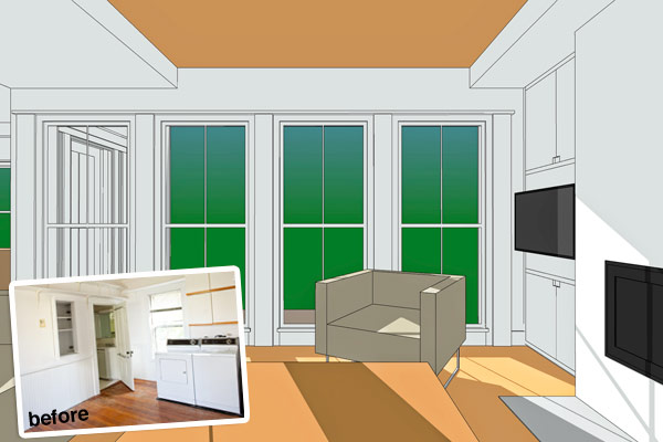 TOH TV Cambridge house 2012 illustration of living area after remodel