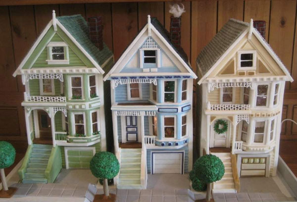 victorian row houses train 2010 gingerbread house contest finalist