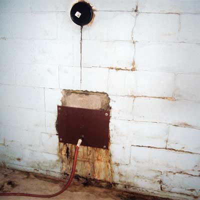 garden hose used as a drain for a leaking chimney from home inspection nightmares gallery twenty-seven