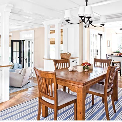 bungalow dining room open to kitchen and living room