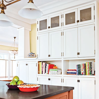 cabinet and island of craftsman kitchen remodel