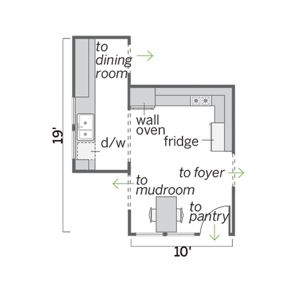 Kitchen Remodel Floor Plan