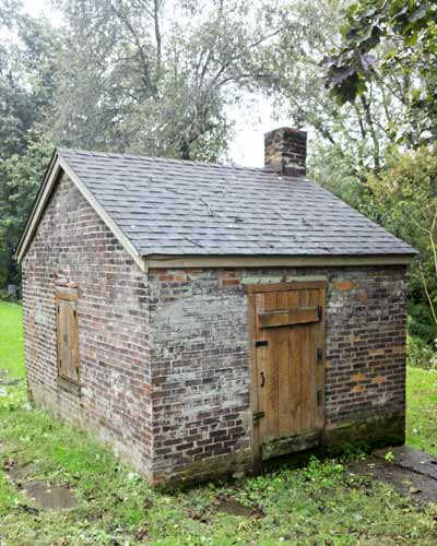Save This Old House West Newton, Pennsylvania brick smokehouse in yard