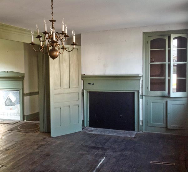 Save This Old House West Newton, Pennsylvania first floor parlors with original folding doors