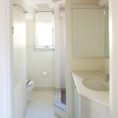 first-floor bathroom before remodel that's to be taken out of TOH TV project house Cambridge