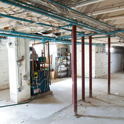 basement before remodel of TOH TV project house Cambridge