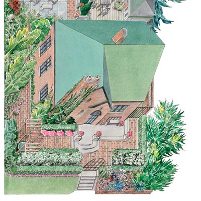 landscaping illustration plan front yard