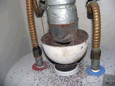 upside down water heater vent collar