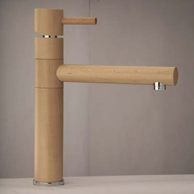 wooden kitchen faucet from Omax Woods 