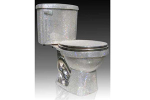 toilet with rhinestones