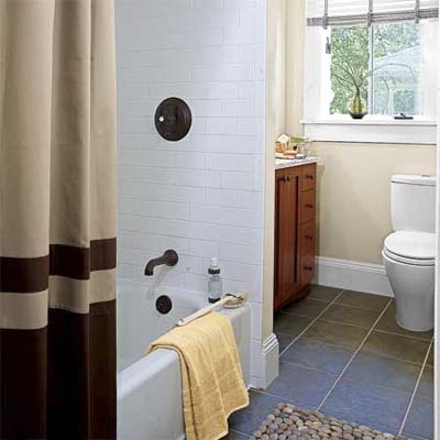 tub and toilet in finished remodel