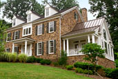 exterior house with stone veneer
